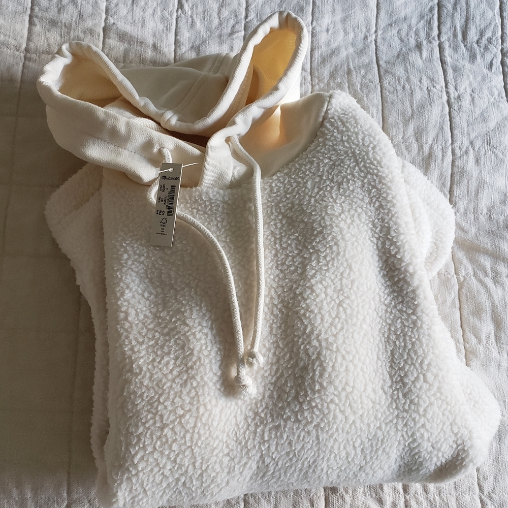 MADEWELL - sherpa hooded sweatshirt - like new